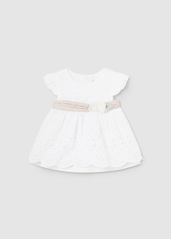 1802 - Dress for newborn girl - Cream