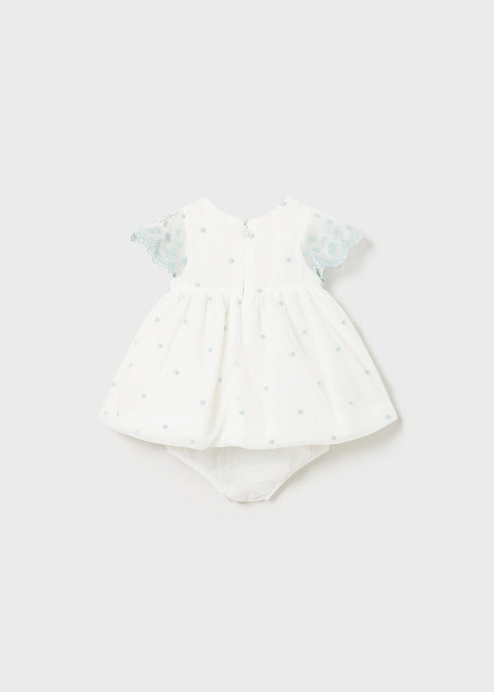 Embroidered tulle dress for newborn girl- Mayoral kids clothing - Summer collection
