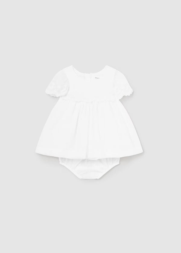 Embroidered tulle dress for newborn girl - Mayoral kids clothing - Summer collection