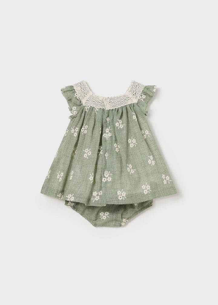 Embroidered dress for newborn girl- Mayoral kids clothing - Summer collection