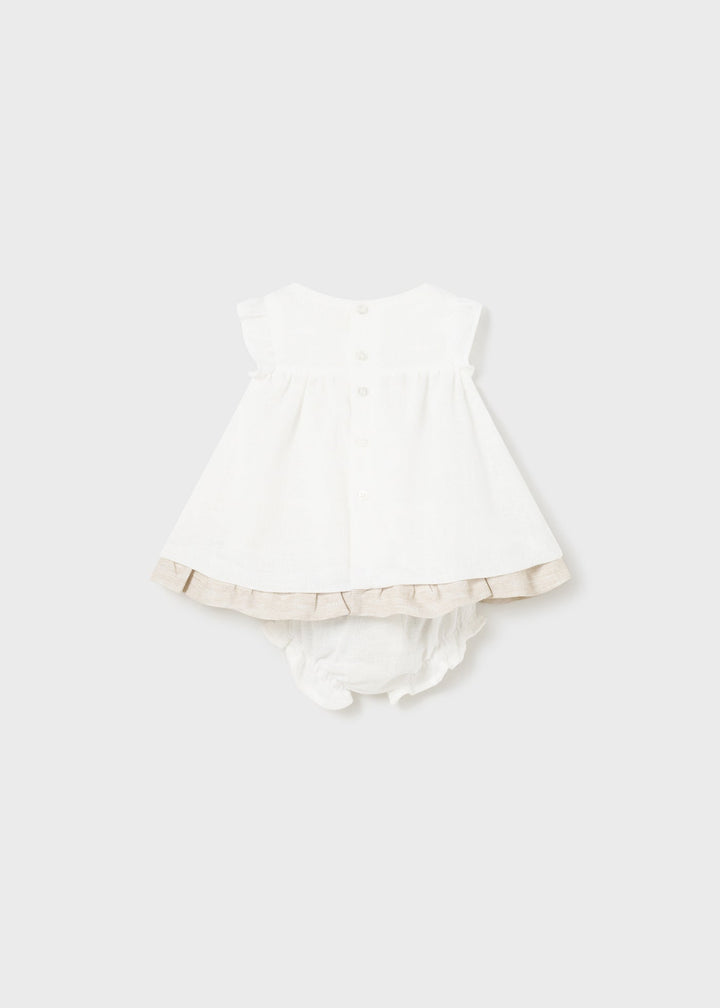 Dress with smock for newborn girl- Mayoral kids clothing - Summer collection