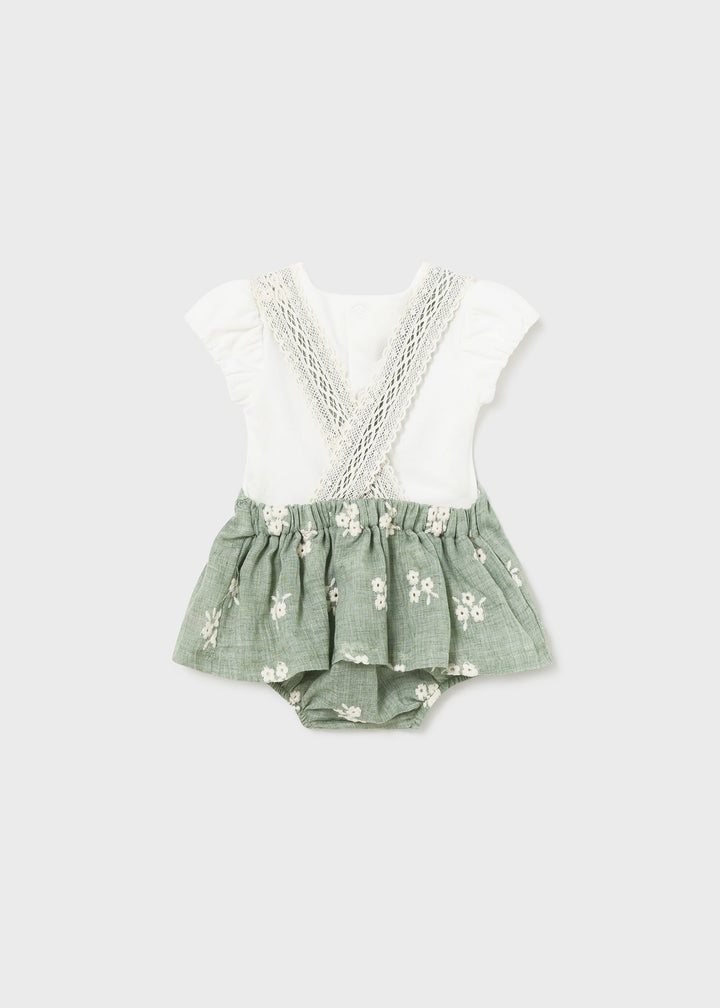 Dungaree skirt set for newborn girl- Mayoral kids clothing - Summer collection