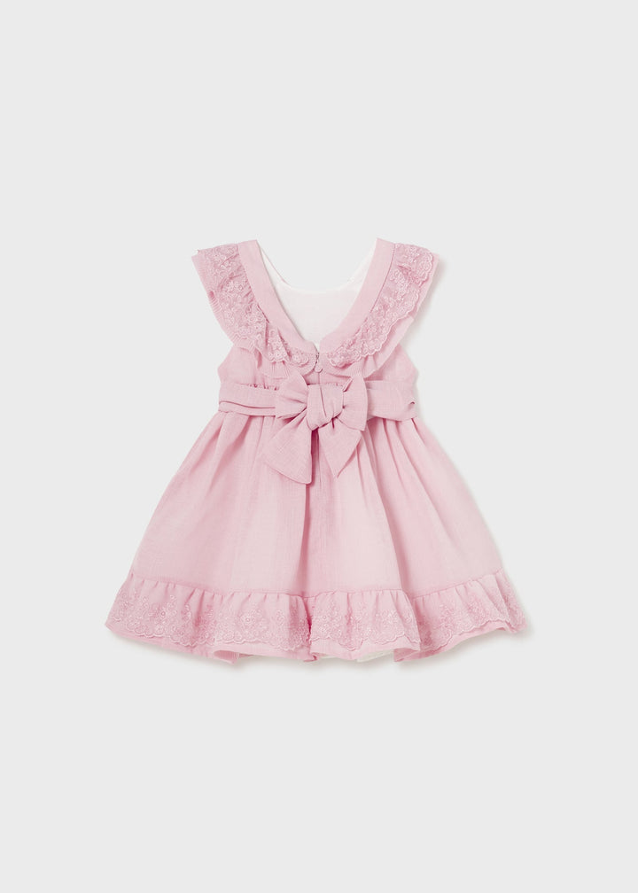 Mayoral Dress in dahlia for baby girls.