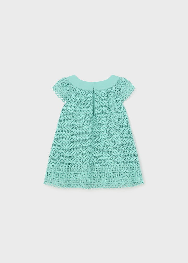 Mayoral Embroidered Dress in agate for girls.