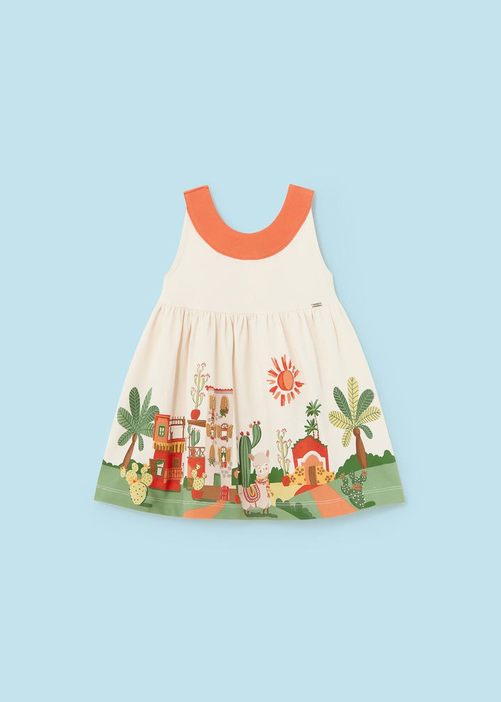 Mayoral Knit Dress in chickpea for girls.