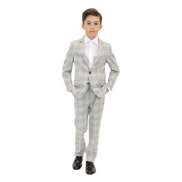 2 pieces London check gray suit Appaman