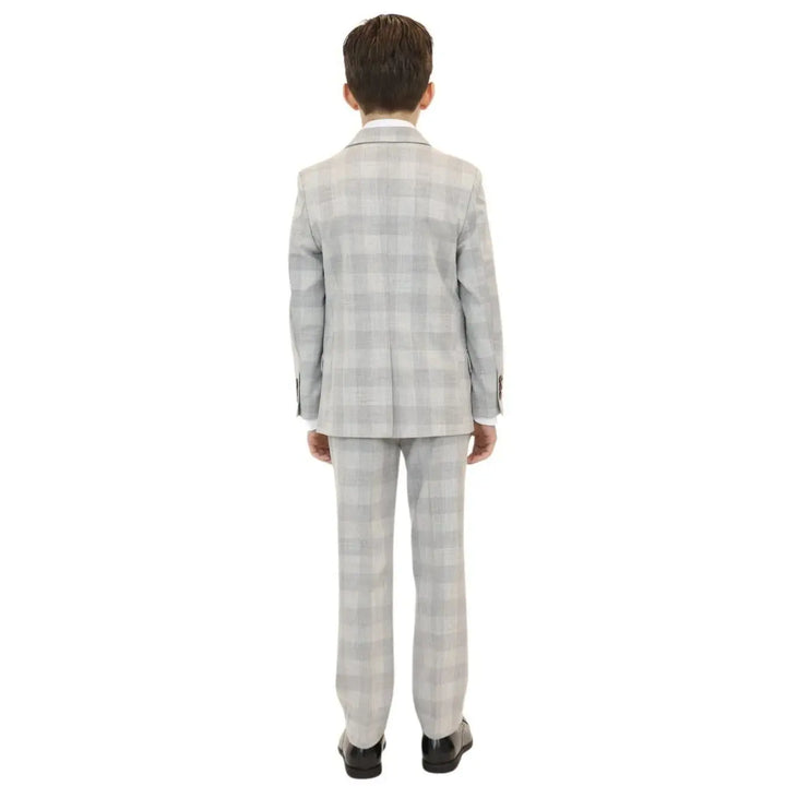 2 pieces London check gray suit Appaman