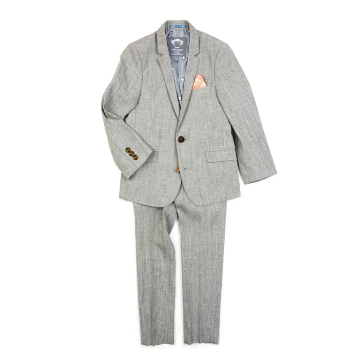 2 pieces light gray linen suit Appaman