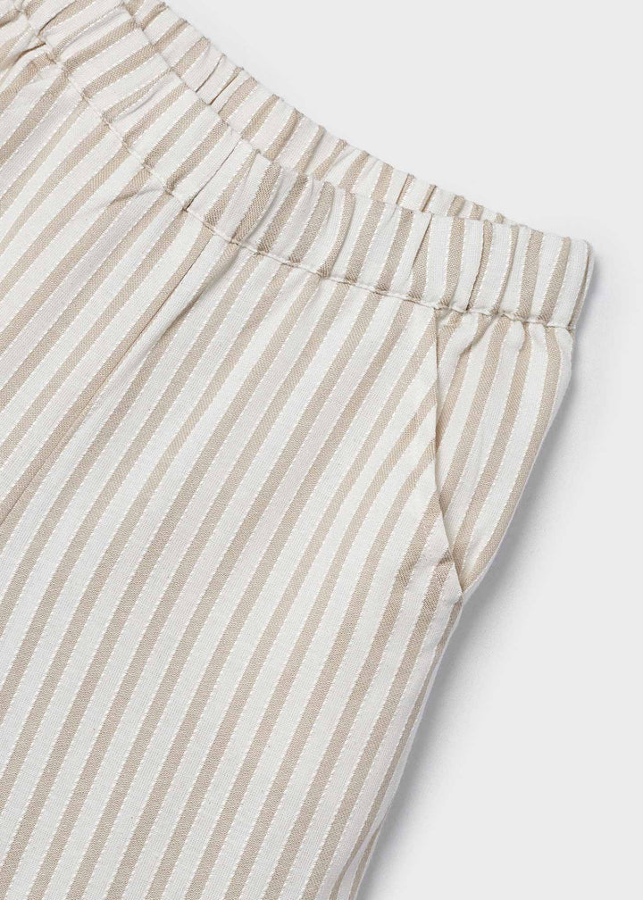 3539 - Stripes long trousers for girl - Beige - Kids Chic