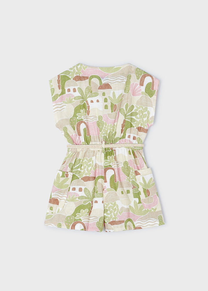 Apple Print Mayoral Romper for Baby Girls - Adorable and Comfy at Kids Chic.