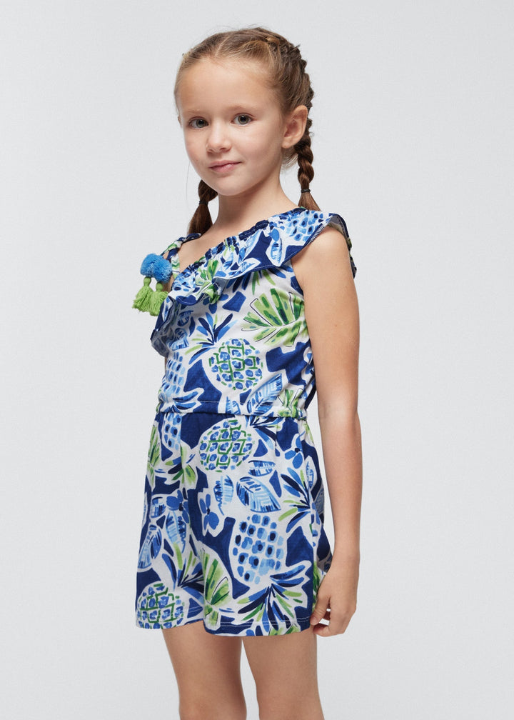 Ink-Printed Romper by Mayoral for Baby Girls - Stylish Comfort at Kids Chic.