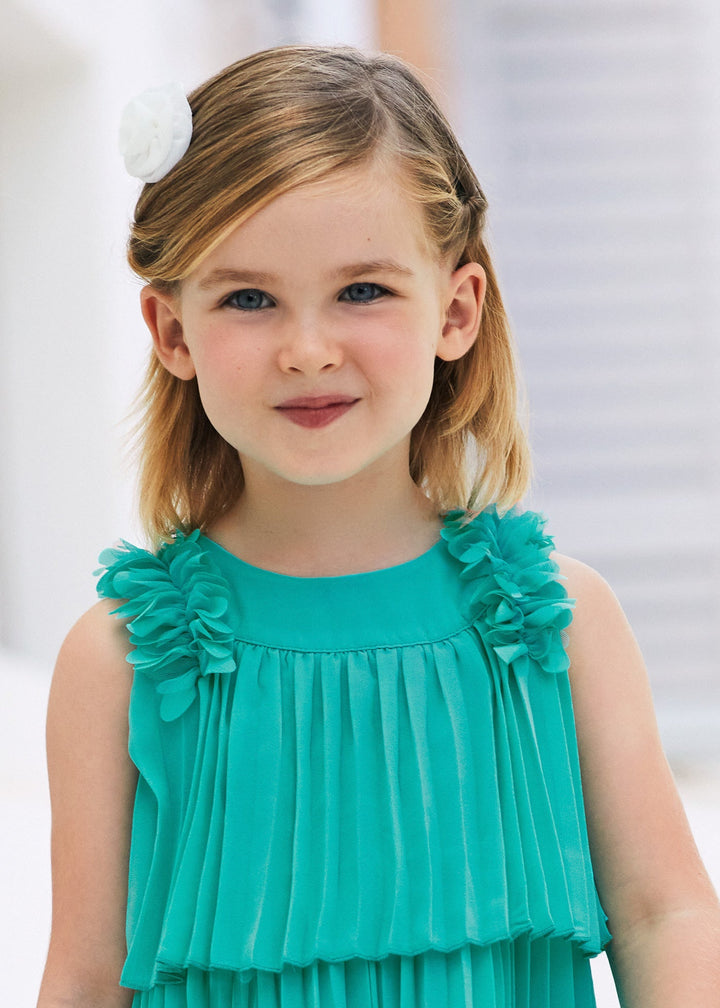 3920 - Pleated dress for girl - Jade - Kids Chic