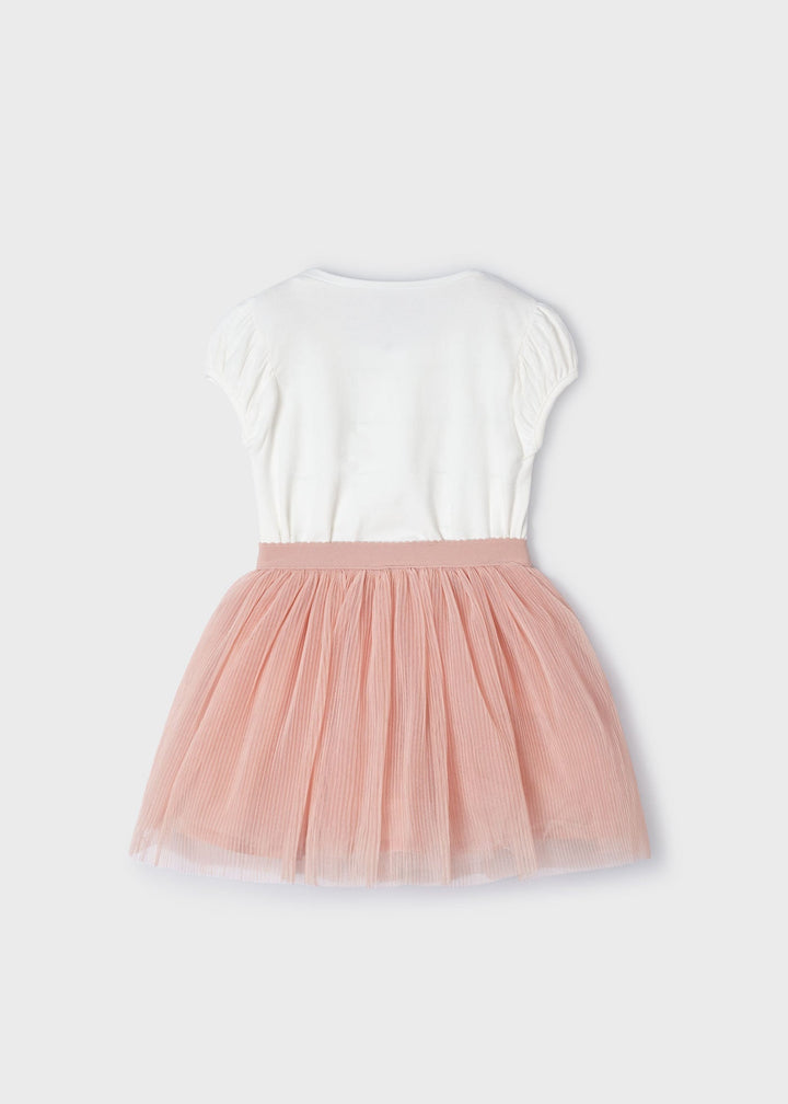 3953 - Tulle skirt set for girl - Ecru - Kids Chic
