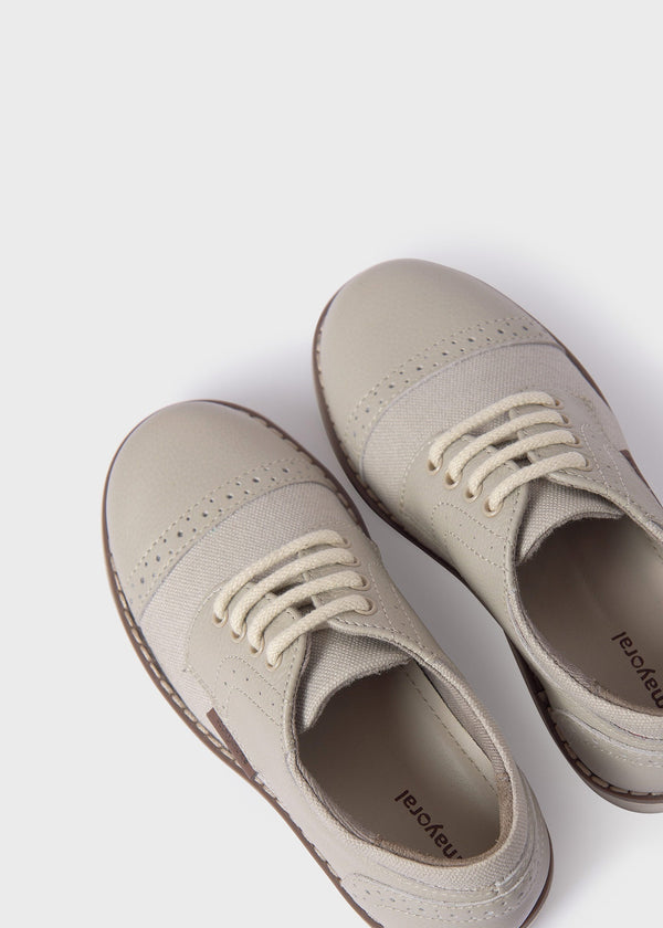 Beige Mayoral Oxford Shoes for Baby Boys - Elegant Footwear at Kids Chic.