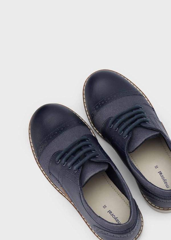 Durable Navy Mayoral Oxford Shoes for Little Boys - Smart Dress Shoes at Kids Chic.