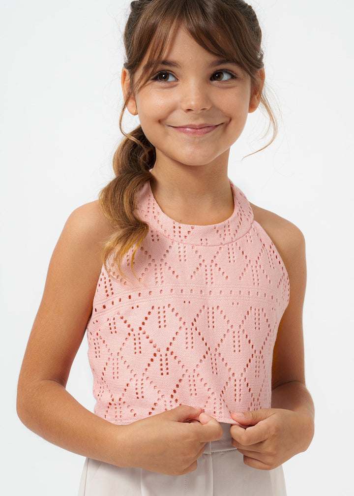 Openwork top for teen girl- Mayoral kids clothing - Summer collection
