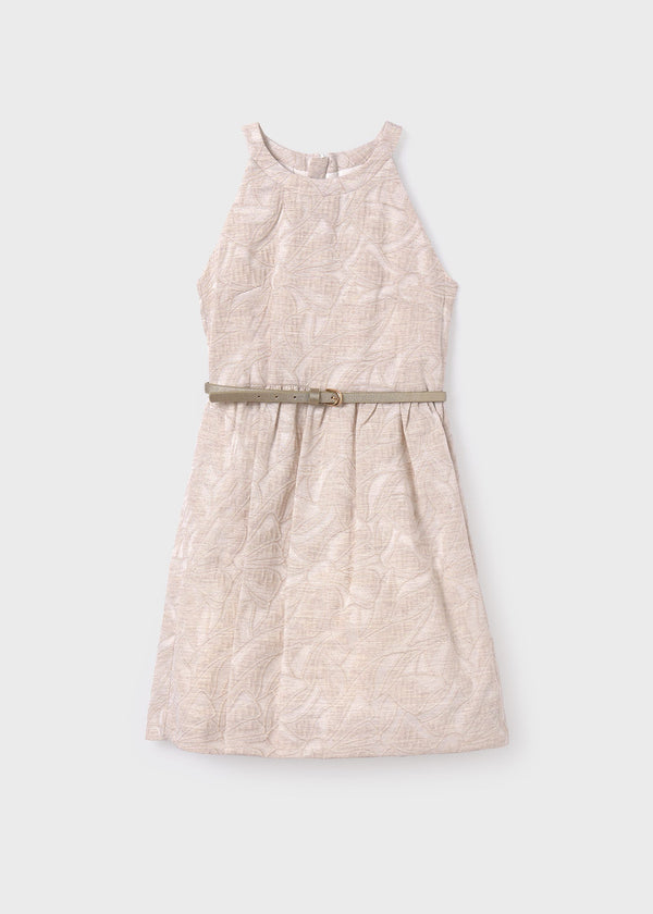 Jacquard flower dress for teen girl- Mayoral kids clothing - Summer collection