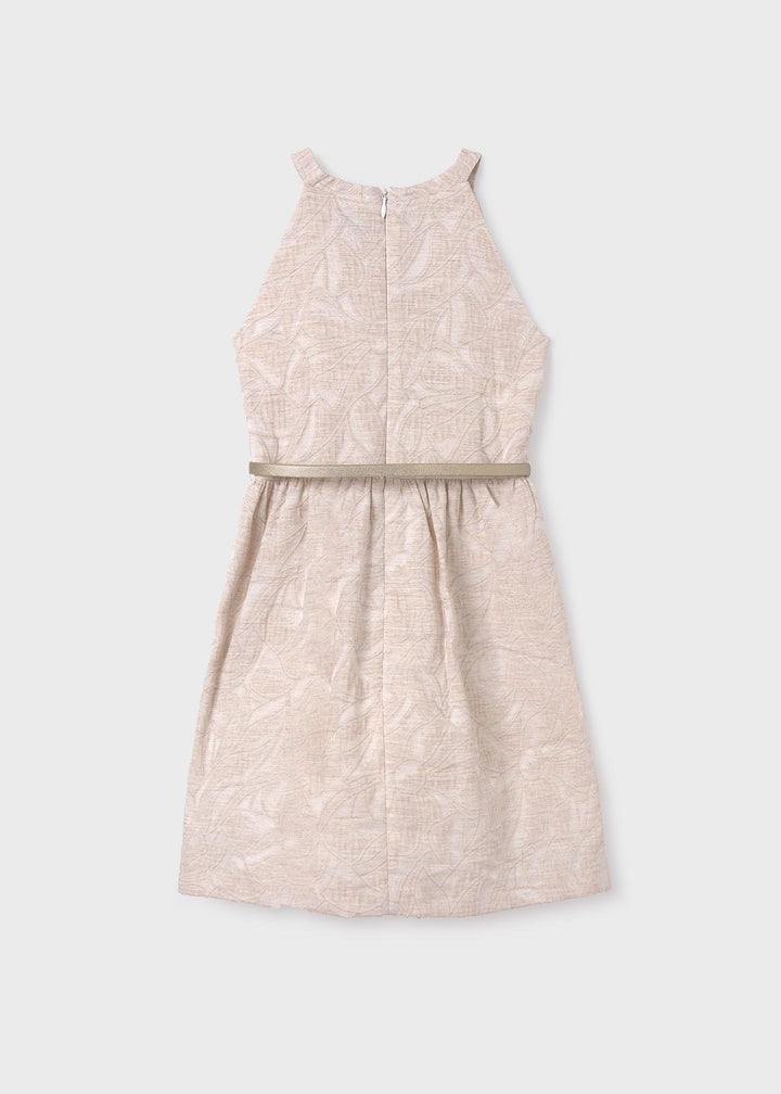 Jacquard flower dress for teen girl- Mayoral kids clothing - Summer collection