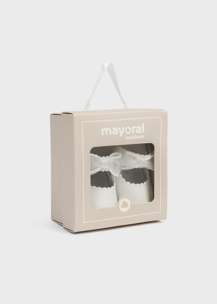 Bow mary jane for newborn girl- Mayoral kids clothing - Summer collection