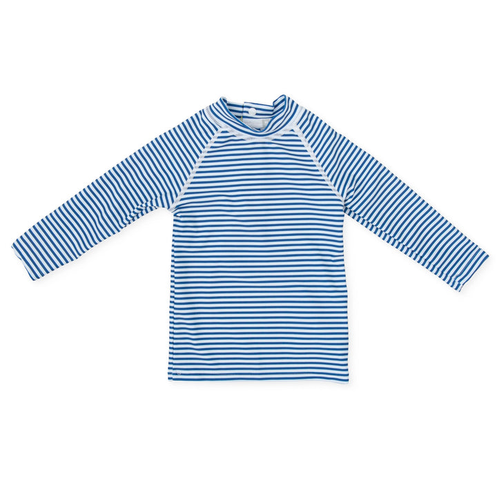 A casual yet stylish knitted T-shirt in atlantic blue from Tutto Piccolo, featuring a relaxed fit and a subtle design, ideal for versatile summer wear for children.