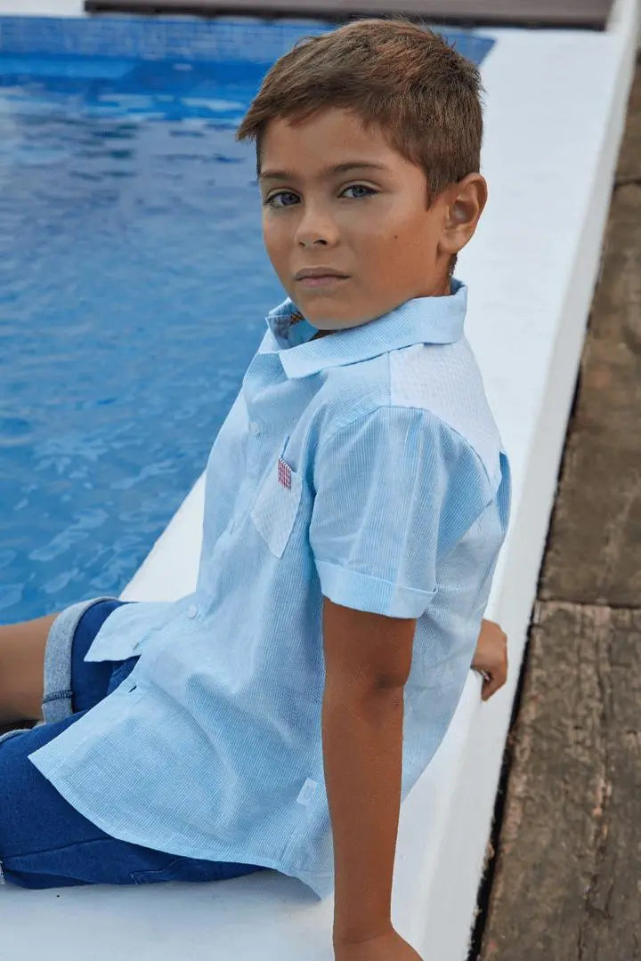 Boy Annie Shirt-Aquamarine Tutto Piccolo