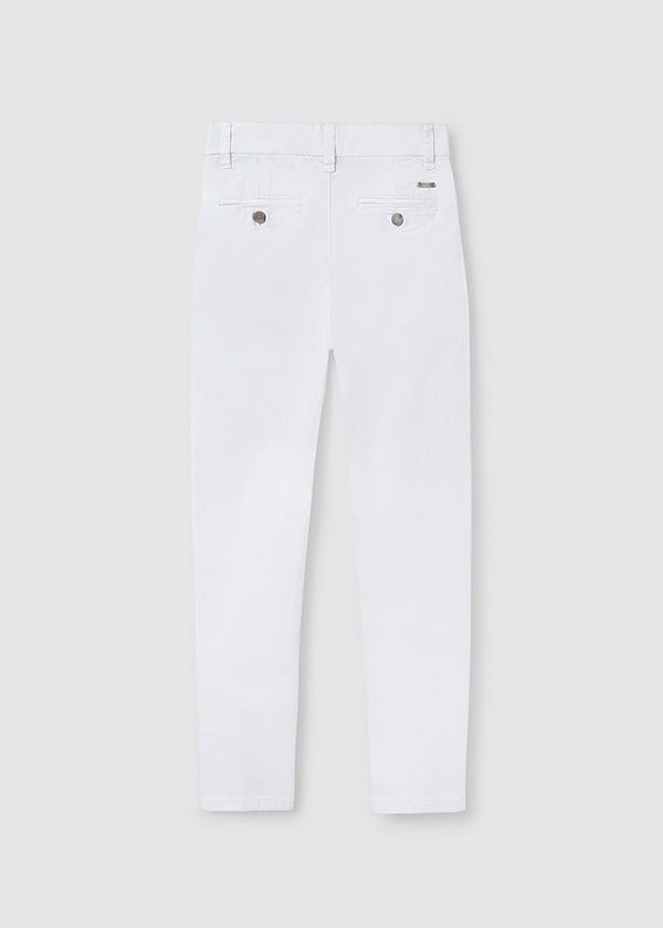 530 - Basic trousers for teen boy - White
