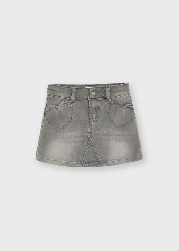 Denim skirt for girl - Light Gray Mayoral