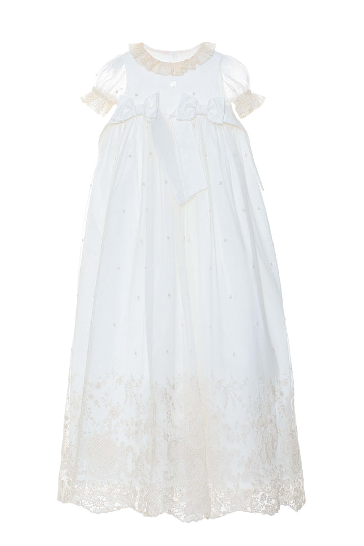 Dress + Hat Special Occasion Girl - Ecru Embroidered - Kids Chic