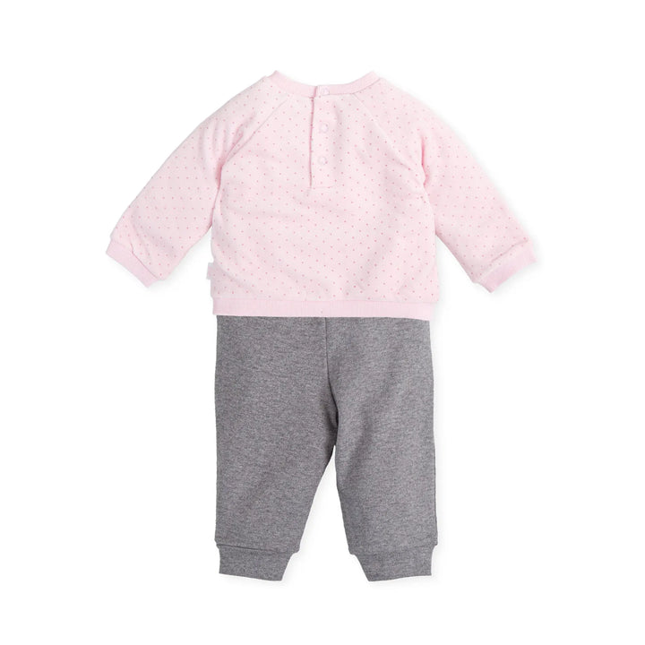 Girl 2 pieces Set - grey and pink Tutto Piccolo