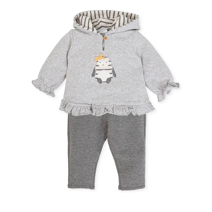 Girl Cotton 2 Pieces set - Grey Tutto Piccolo