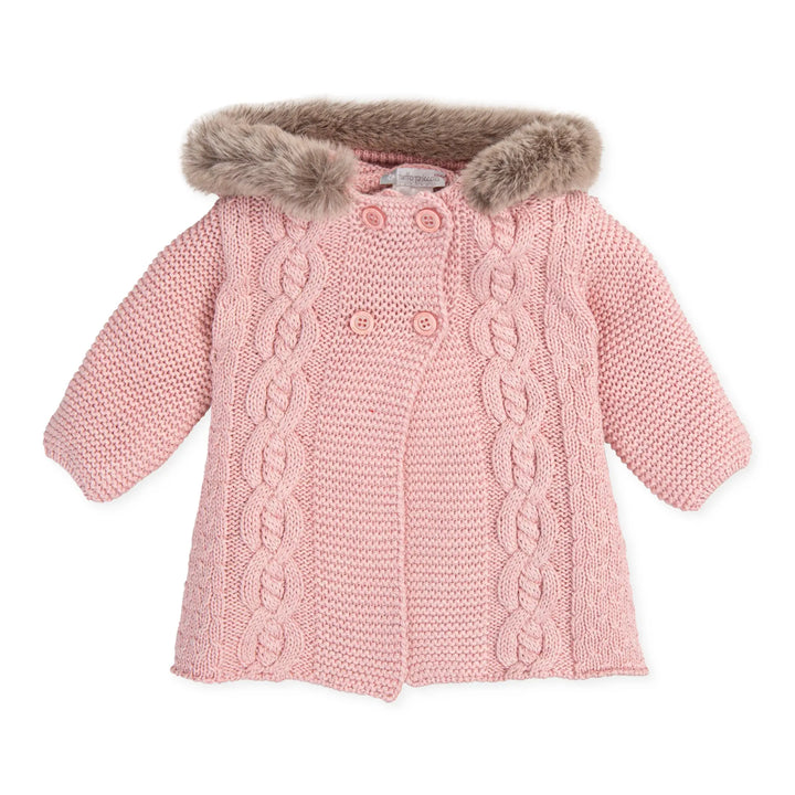 Girl Knitted Coat - Pink Tutto Piccolo