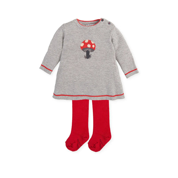 Girls Vestido tricot c/ leotardos Tutto Piccolo