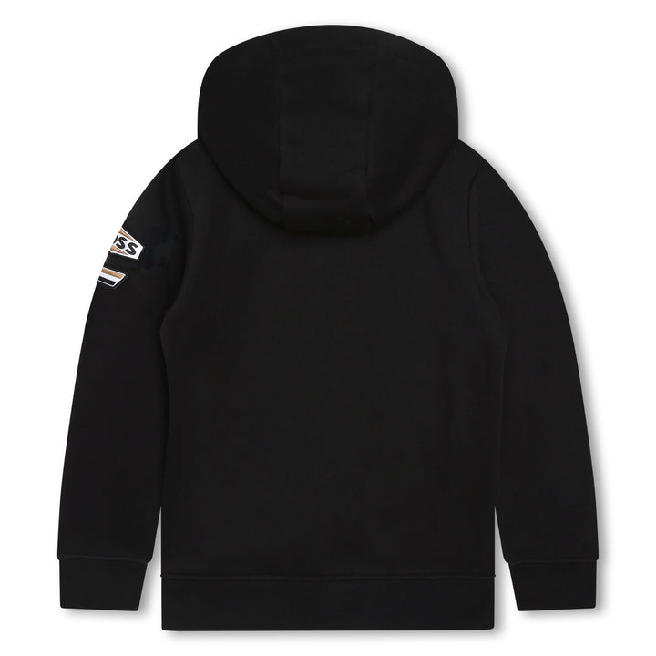 BOSS Kidswear HOODED CARDIGAN - Zip-up sweatshirt - black 