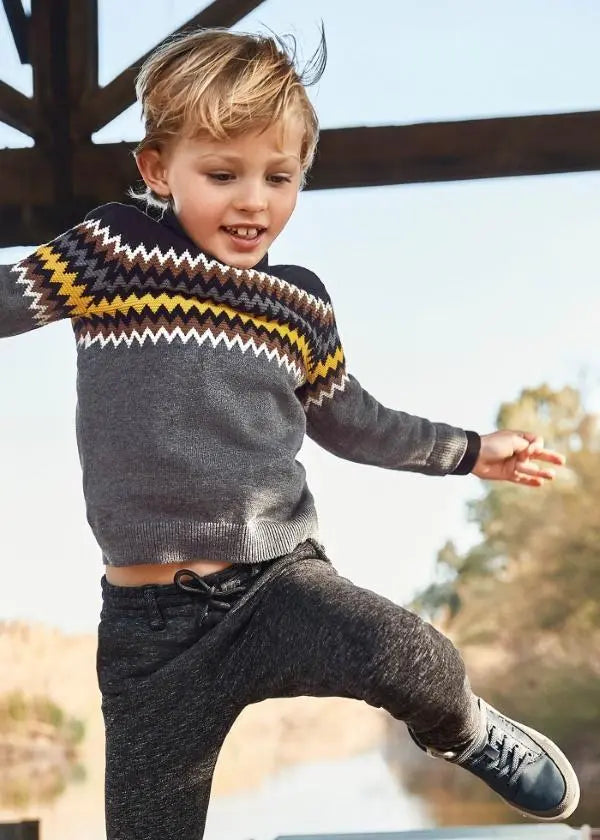 Jacquard sweater for boy - Gold Mayoral