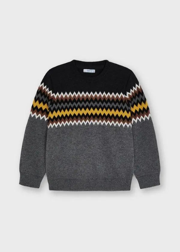 Jacquard sweater for boy - Gold Mayoral