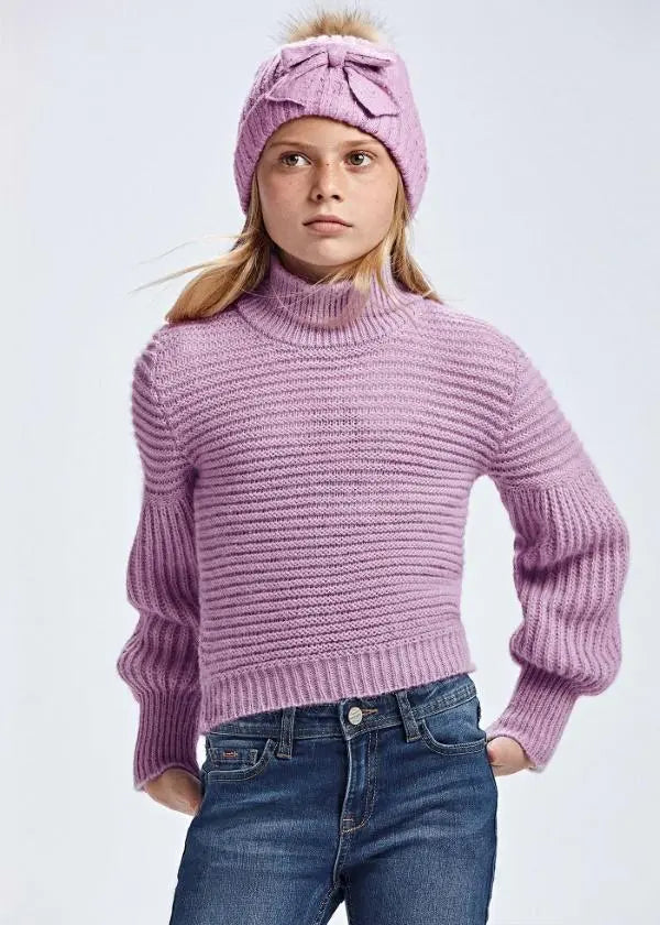 Perkins collar sweater for teen girl - Lilac Mayoral