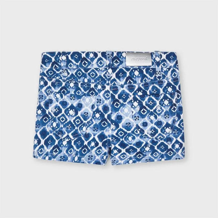 Printed Twill Short Pant for Girl Ink Mayoral
