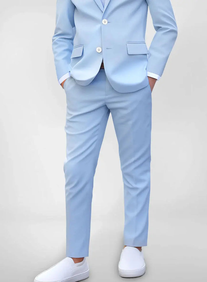 Suit for Boys: 5 Pieces Set Light Blue Kids Chic