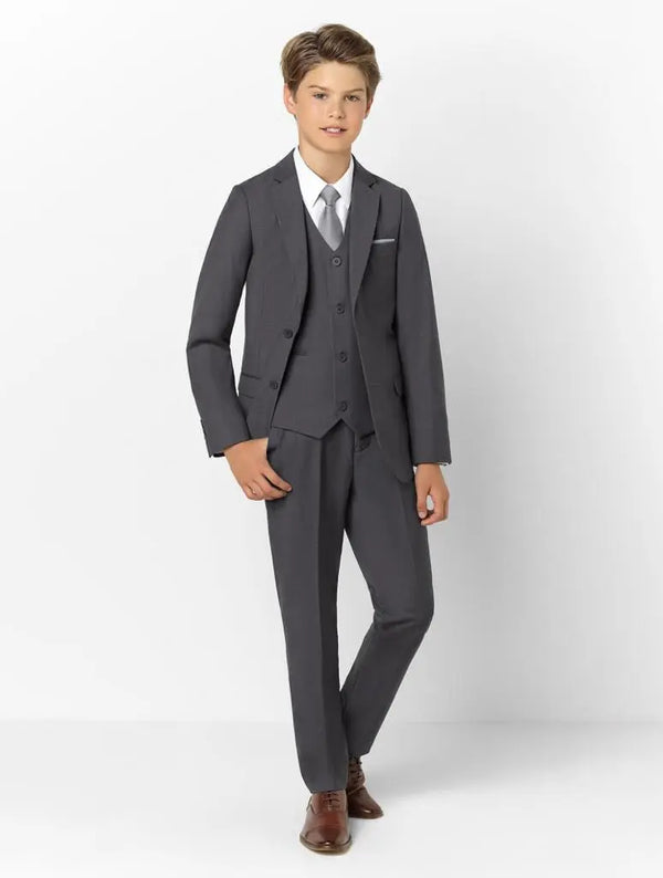 Charcoal 2-Piece Boys Suit at Kids Chic Fashion