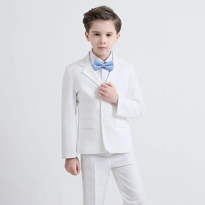 Classic White 3-Piece Boys Suit at Kids Chic Outfit