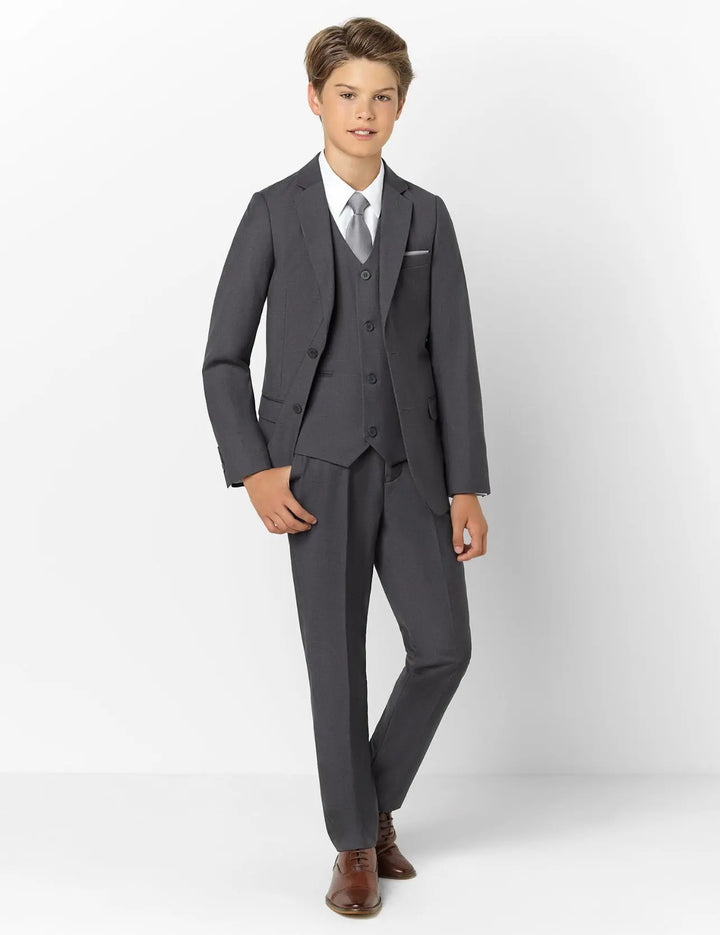 Suit for boys: 5 pieces Set charcoal grey Kids Chic