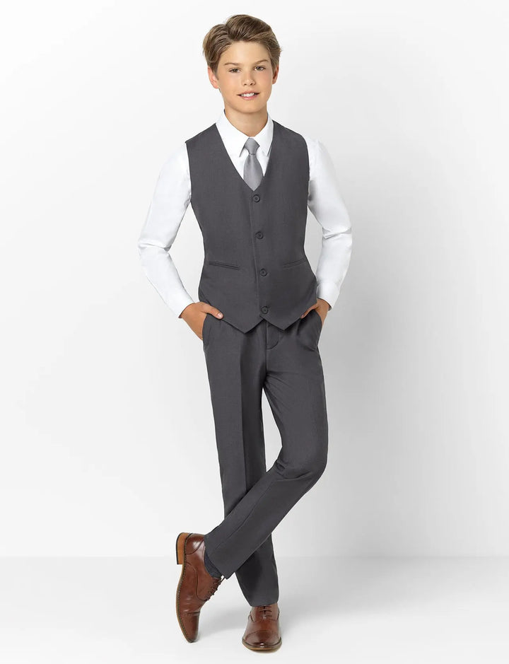 Suit for boys: 5 pieces Set charcoal grey Kids Chic