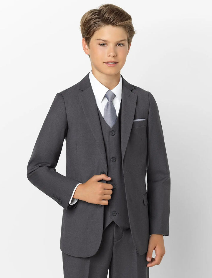 Suit for boys: 5 pieces Set charcoal grey Kids Chic