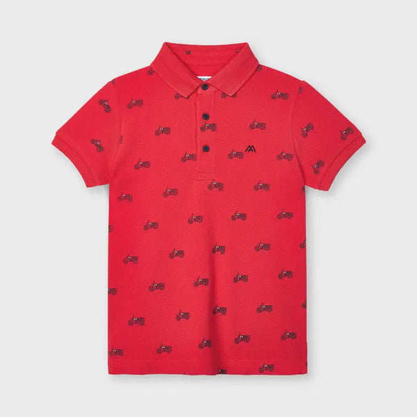 S/s Polo for Boy Cyber Red Mayoral