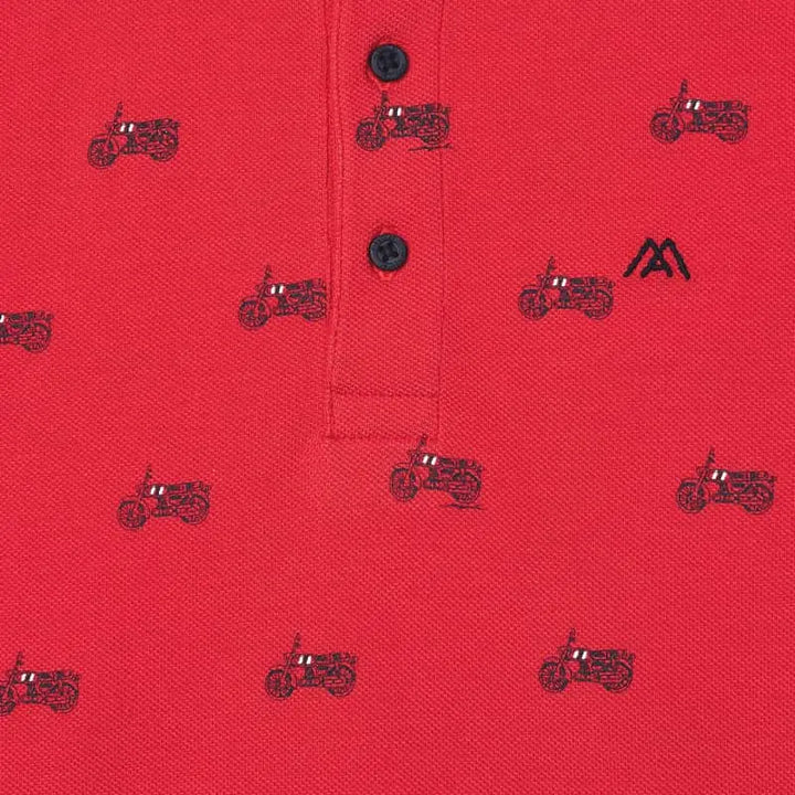 S/s Polo for Boy Cyber Red Mayoral