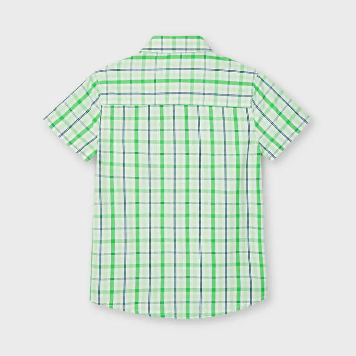 Checked S/s Shirt for Boy Matcha Mayoral