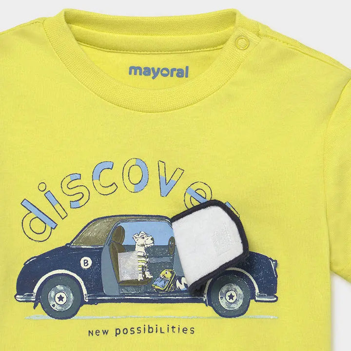 S/s T-shirt Play Car for Baby Boy Lime Mayoral