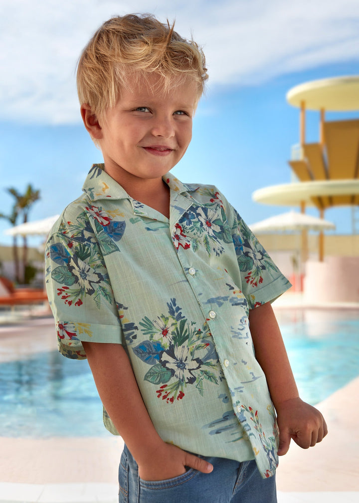 S/s buttondown shirt for boy- Mayoral kids clothing - Summer collection