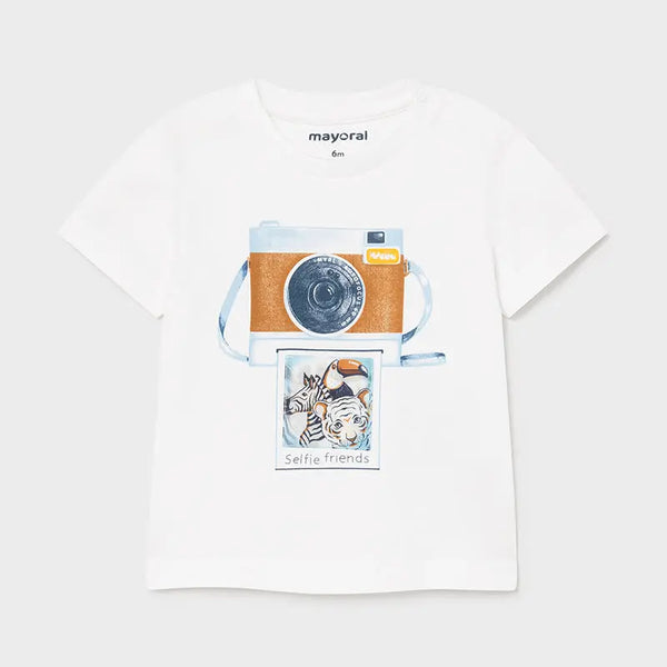 Lenticular T-shirt S/s for Baby Boy White Mayoral