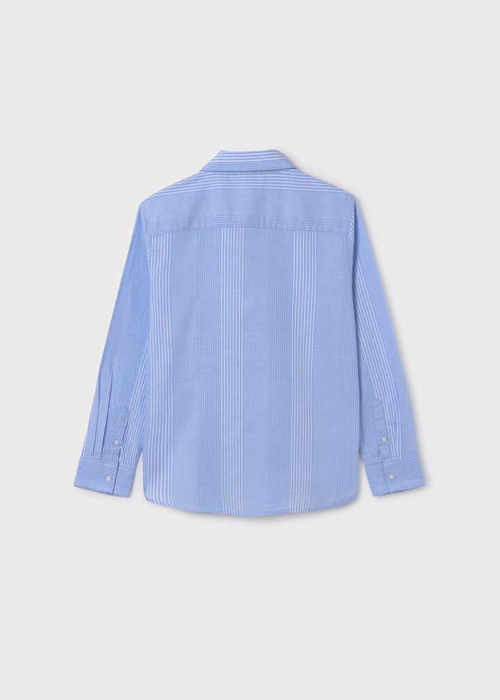 6125 - L/s oxford stripes shirt for teen boy - Sky blue - Kids Chic